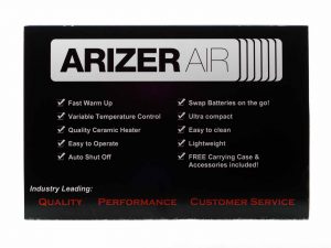 arizer air back of box