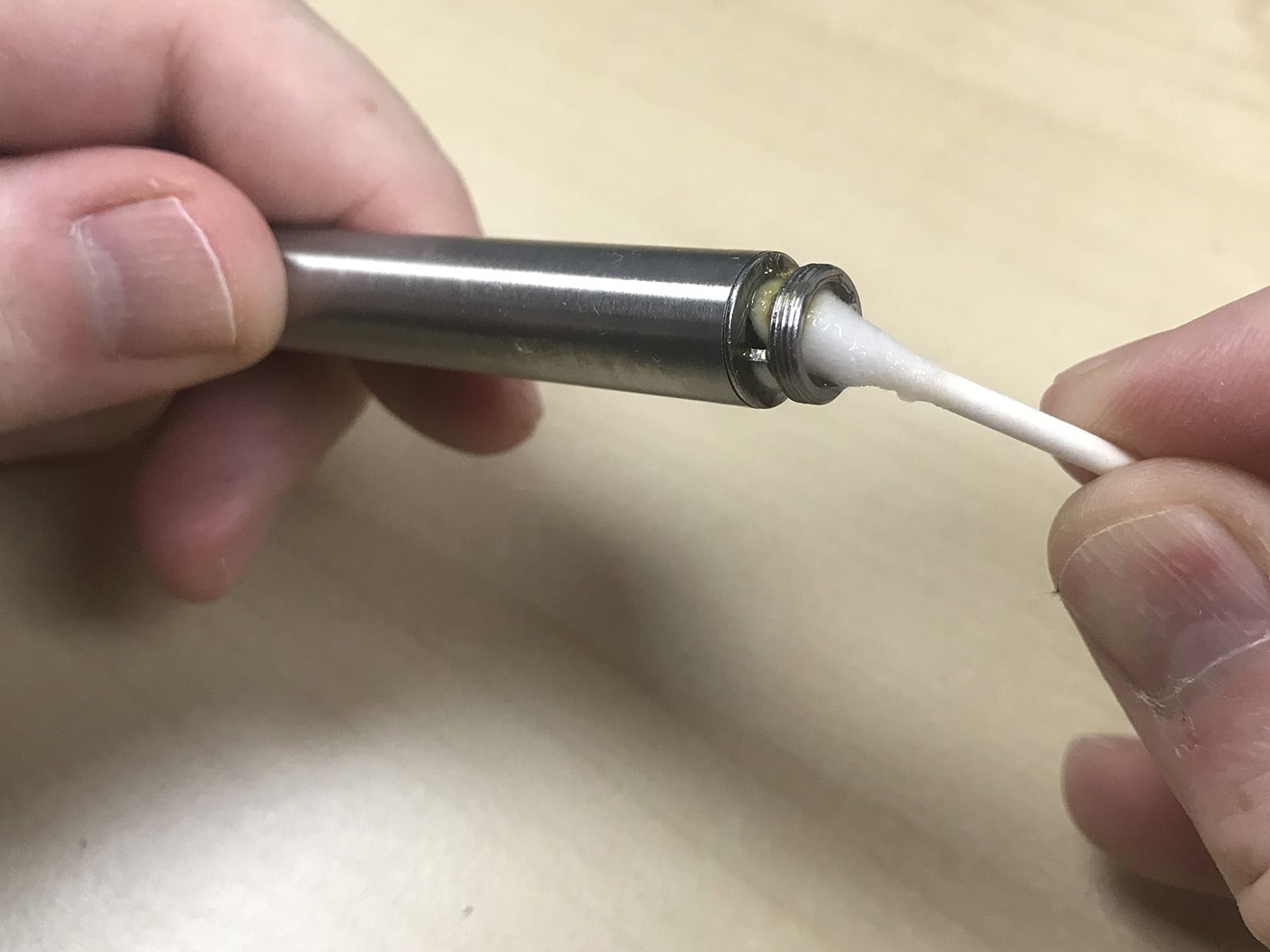 Cleaning Terp Pen with Q-Tip