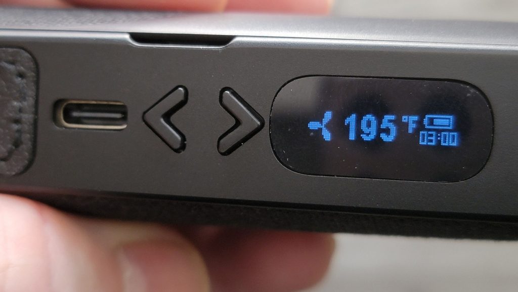 Airvape Legacy Pro OLED Screen (heating up)