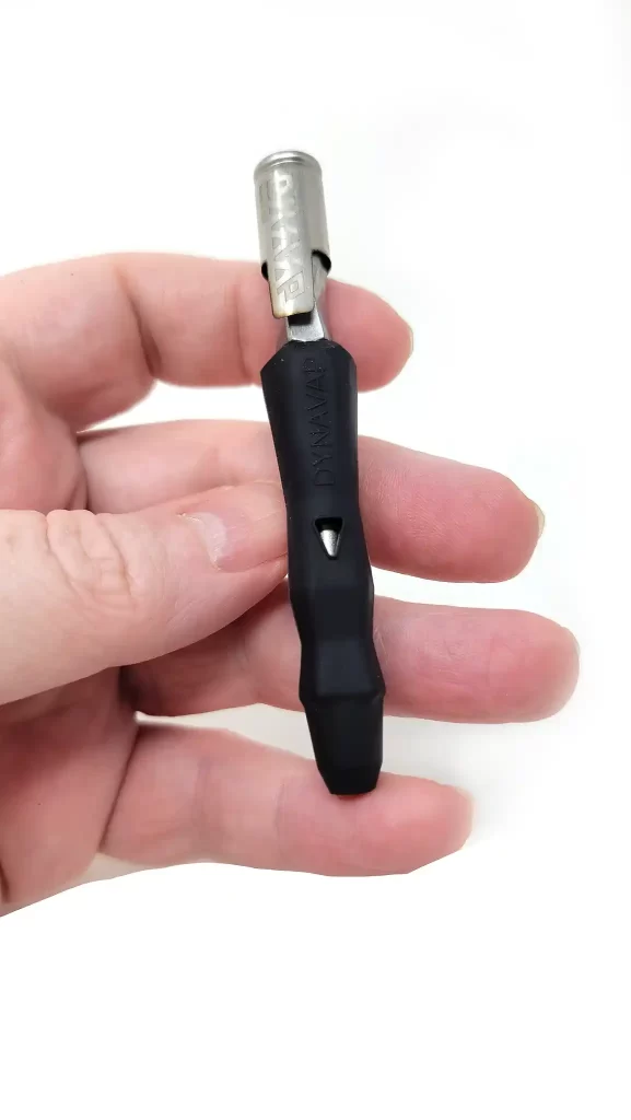 Dynavap B is a very small vaporizer made out of stainless steal and silicone