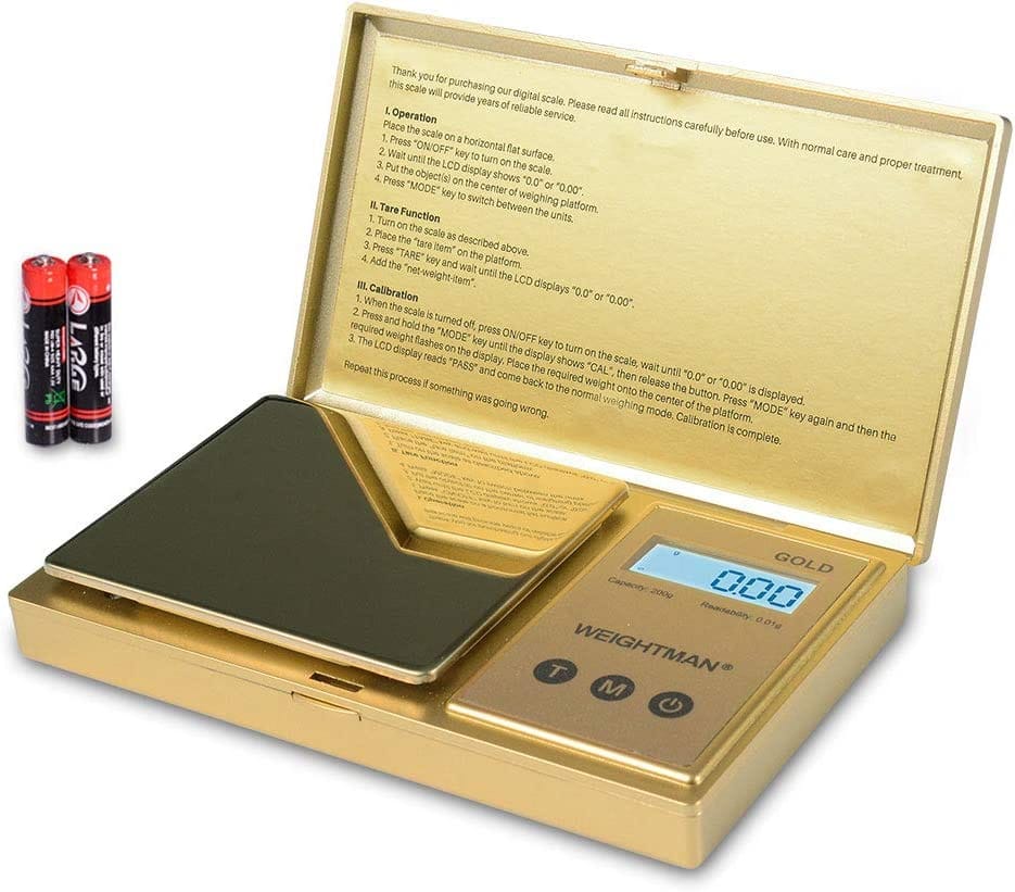 Gold plated gram scale (.01 accuracy)