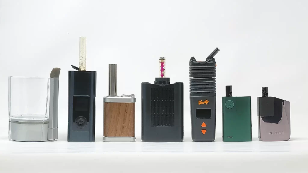 Top 7 portables with the best vapor and best flavor: Tafee Bowle 2, Arizer Solo 3, TinyMight 2, Angus Enhanced, Venty, PotV Lobo, Healthy Rips Rogue