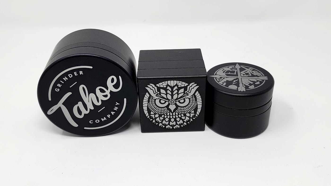 Tahoe Grinders 3-piece grinders come in a few different sizes and shapes