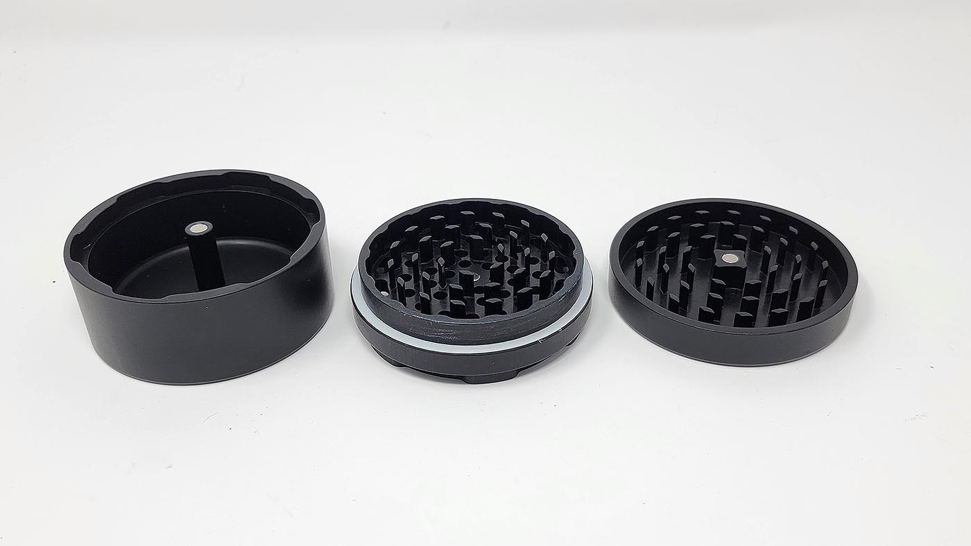 XL 3.5" Weed Grinder from Tahoe Grinders has a threadless design and huge ground  herb storage area