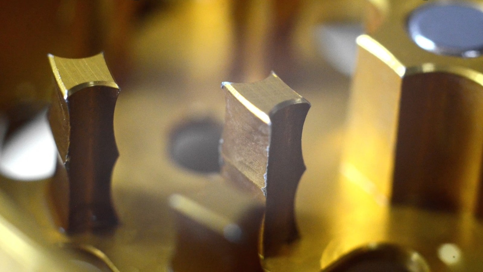 Aluminum weed grinder teeth shows significant wear and tear