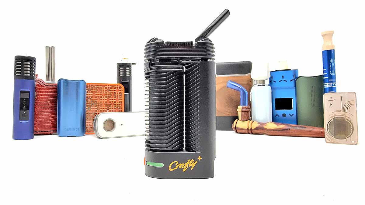 Crafty+ Vaporizer Review and Comparison main photo with other portable vapes