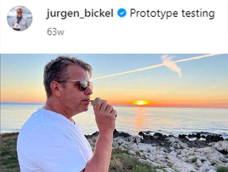 Jurgen testing Venty vape prototype