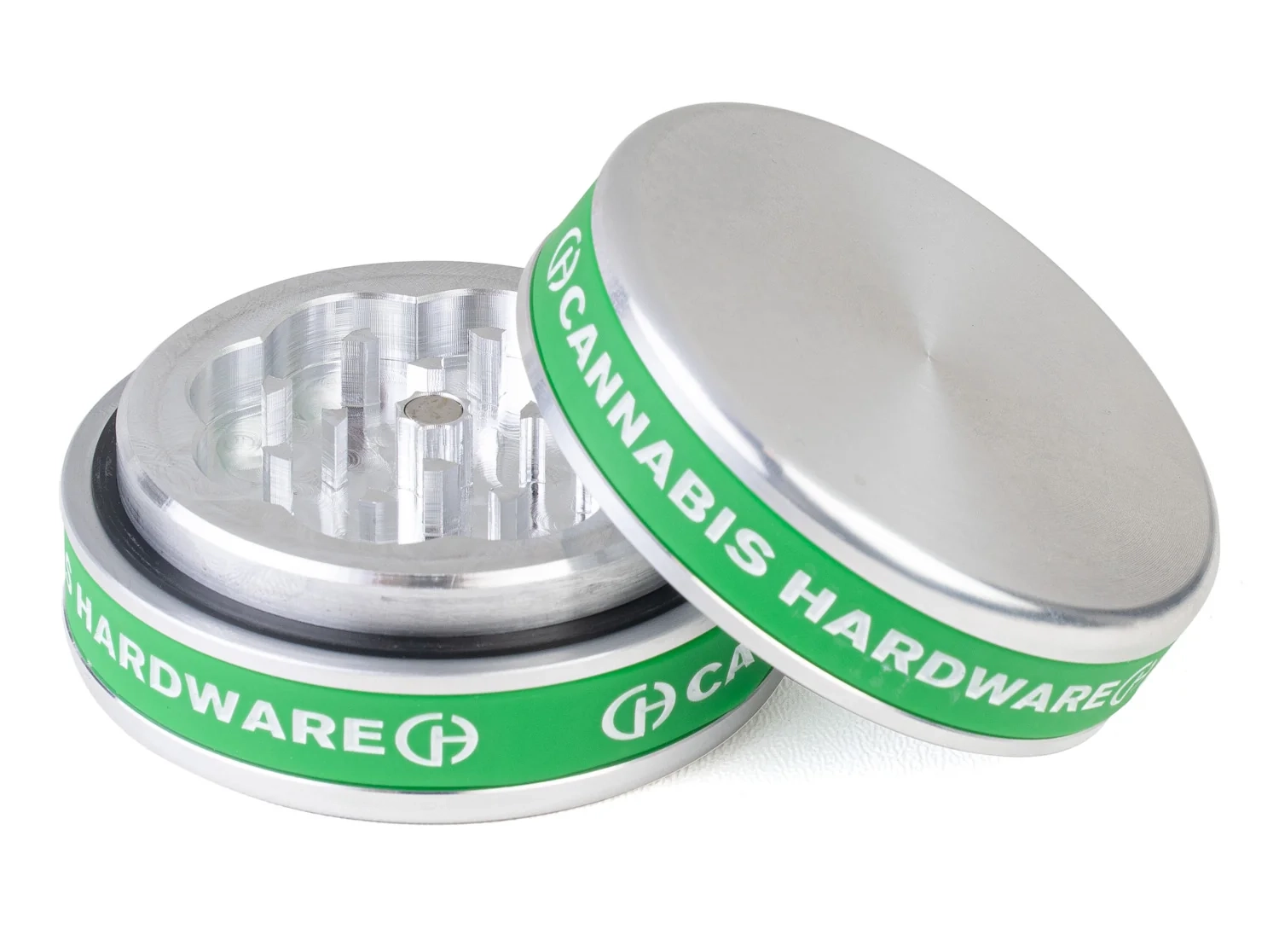 Cannabis Hardware 2-piece weed grinder 3 inches in size