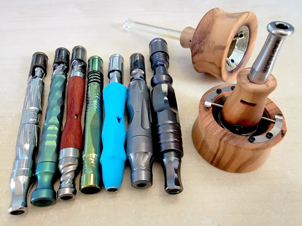 Several Dynavap vaporizers compared to two Vapman vaporizers