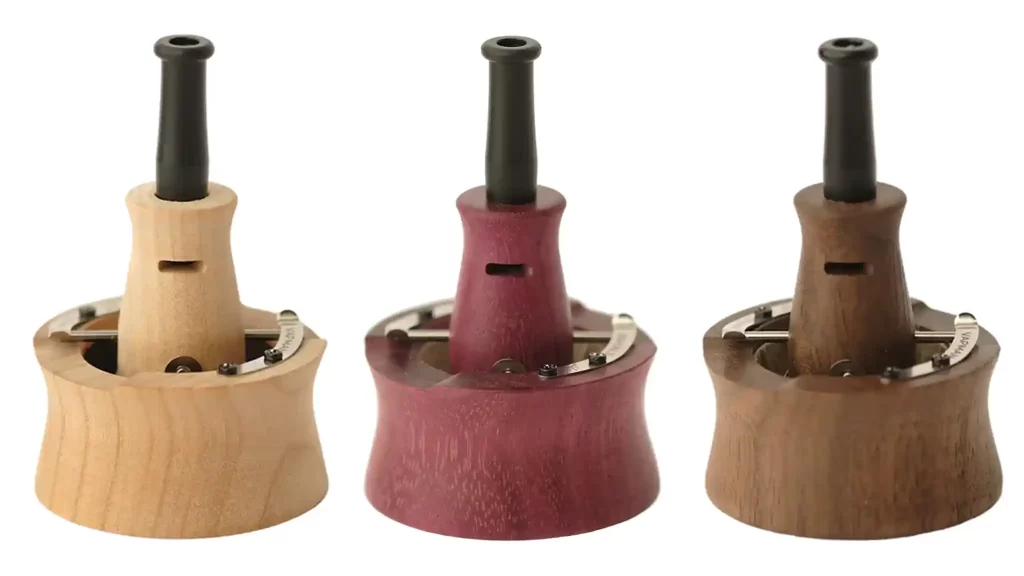 Vapman Click is available in 3 wood choices: Cherry, Purple Heart, and Walnut