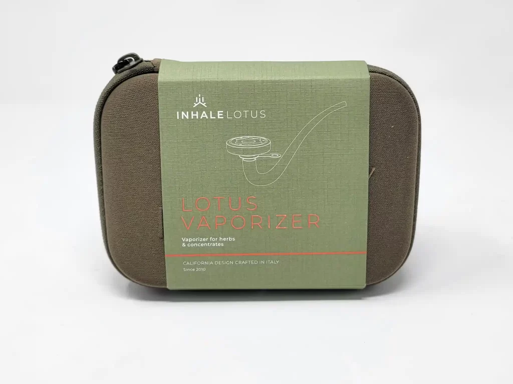 The Lotus Vaporizer comes in a semi-hardshell case