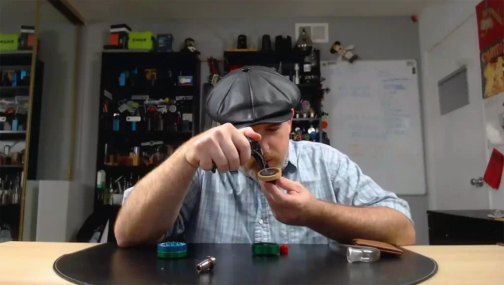 Troy from 420vapezone heating the Lotus vaporizer with a small torch