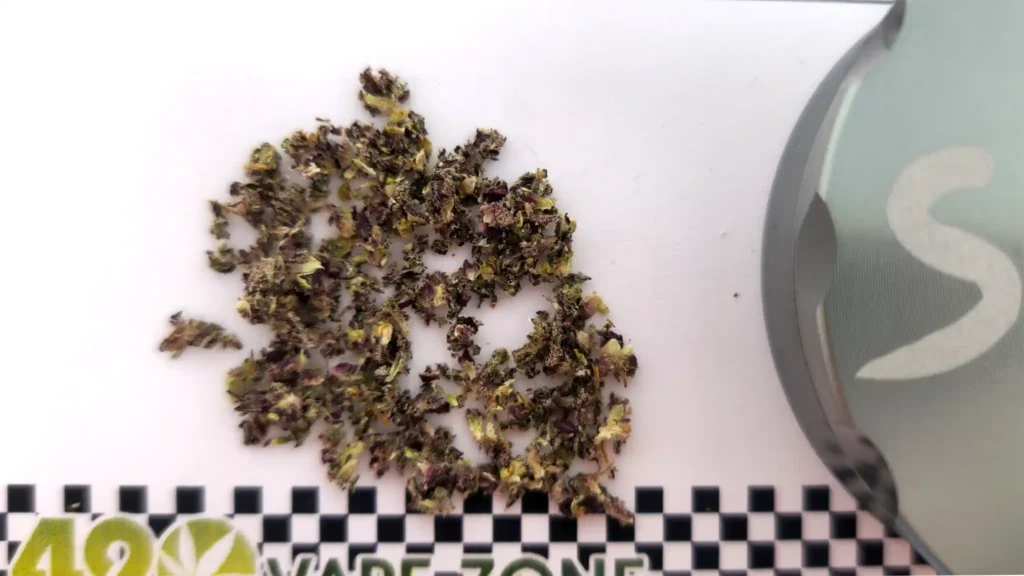 ground herb from the Healthy Rips SHRED 2.25 inch grinder
