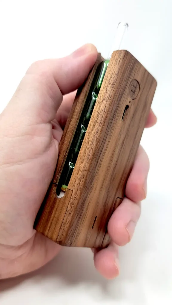 Firewood 11 wooden dry herb vaporizer is perfectly hand-sized