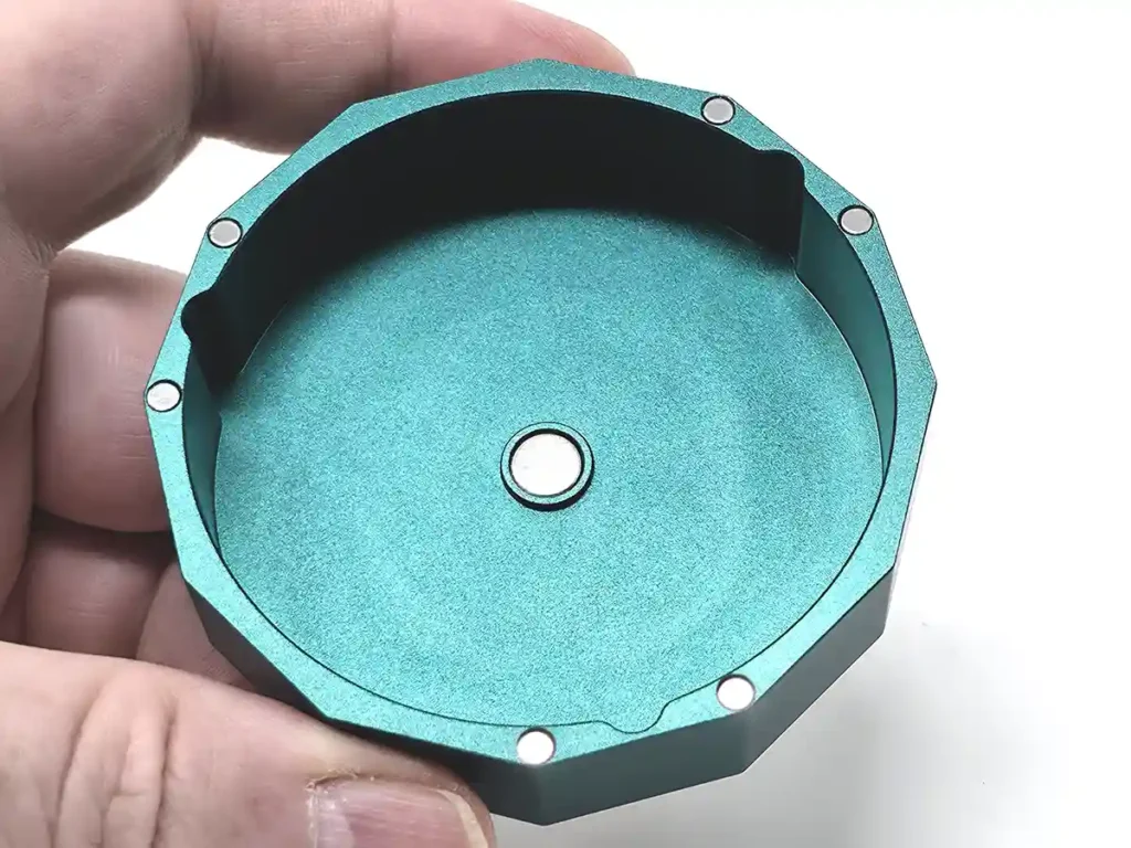 Underside of the CAPU grinder top cap with its teeth removed