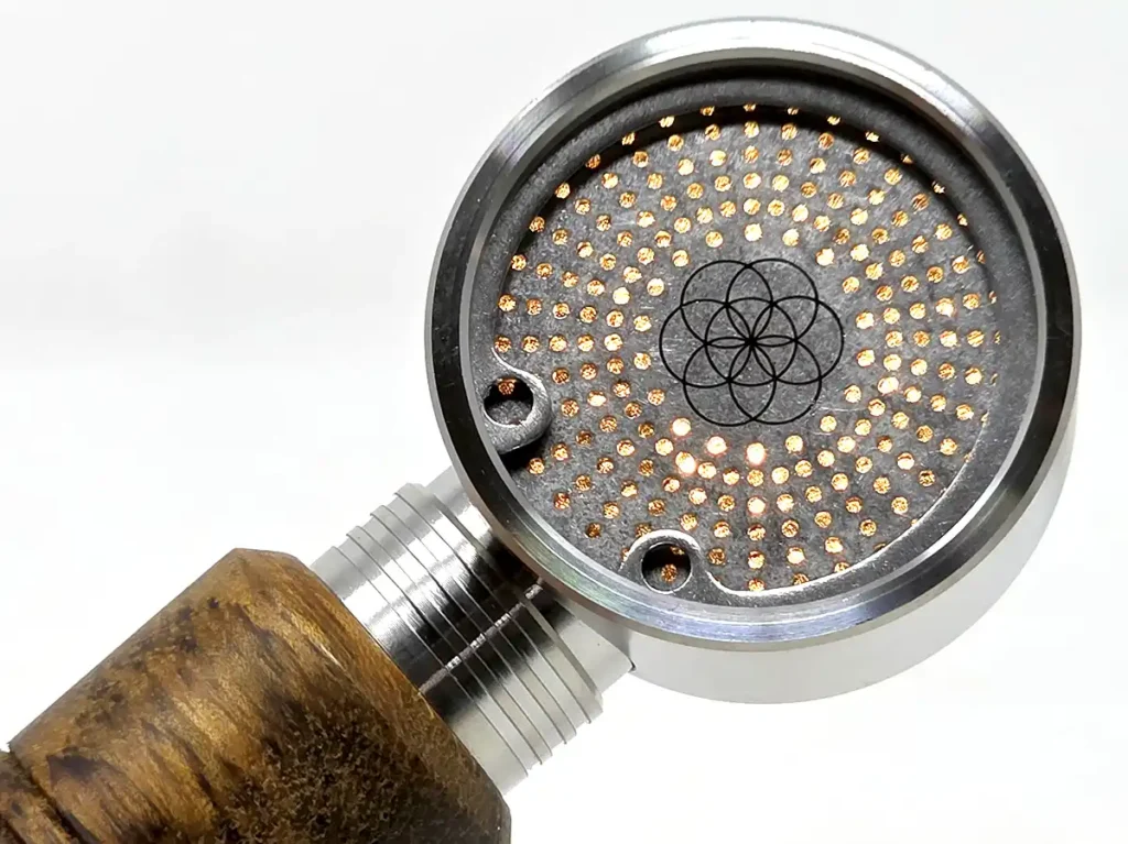 Top view of MUSA 3000 shows light emerging from the glass balls