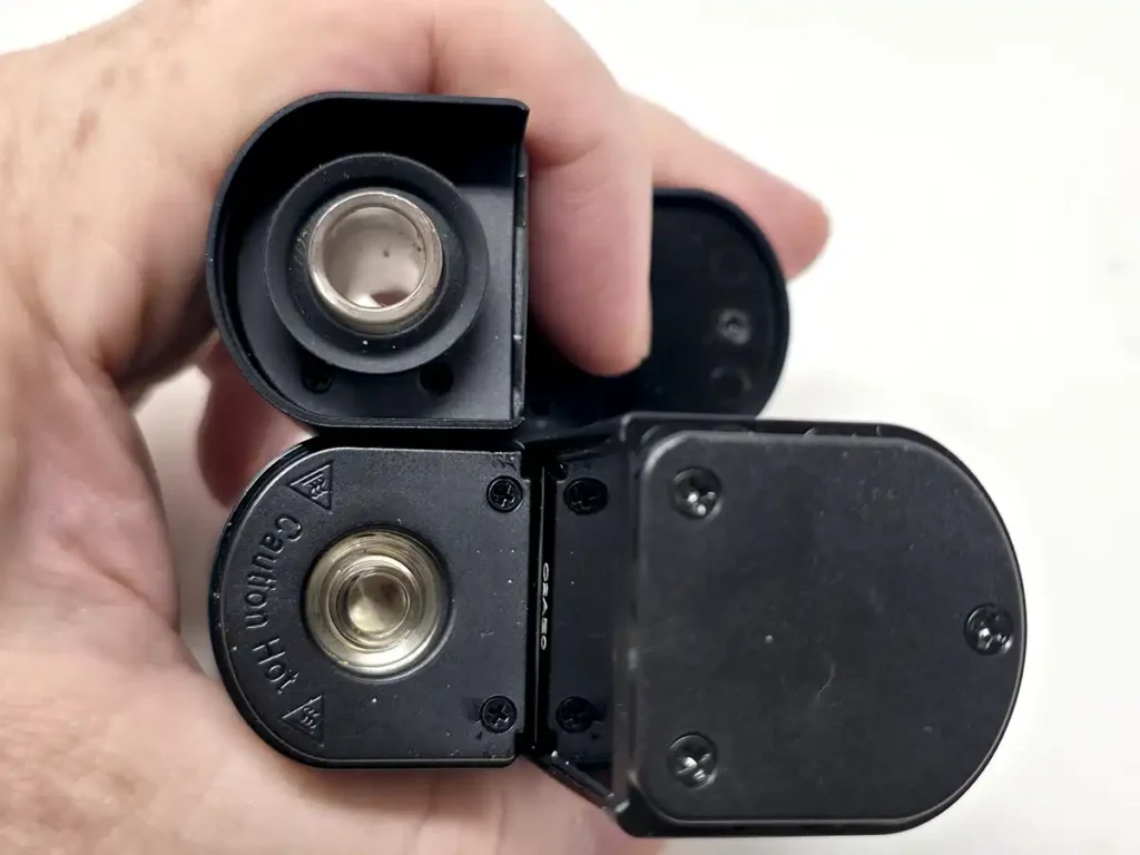 Arizer Go SRT's all-glass bowl and glass vapor path