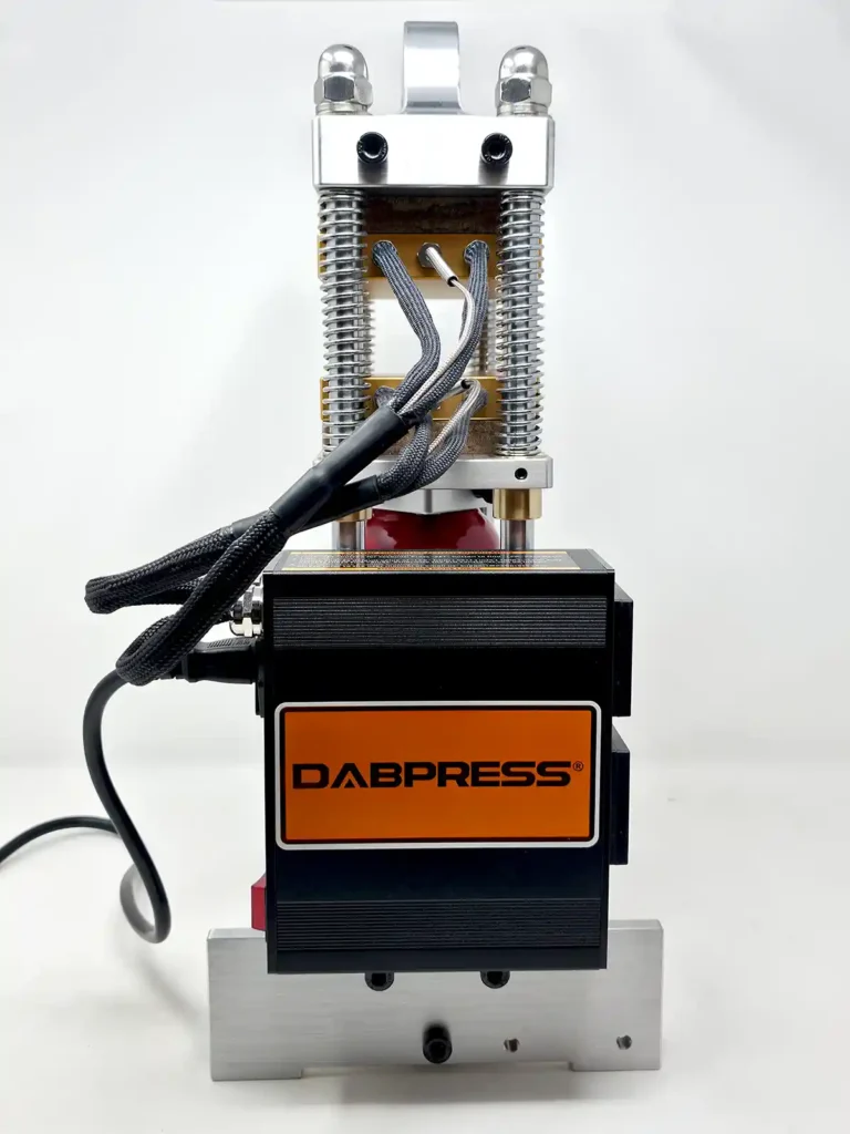 Sideview of the 10 ton TrueBar Dabpress with PID mounted